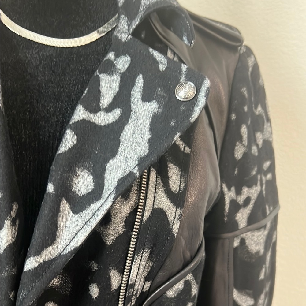 Stylish Black and Gray Women's Jacket Diane von Fursternberg - Picture 2 of 6